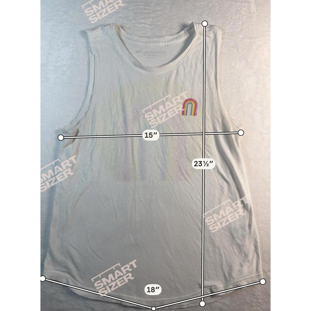 Spiritual Gangster Good Things Are On The Horizon Tank XS White Super Cute - Picture 4 of 6